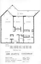 Floorplan for the C type unit at 180 Atlantic Boulevard Condominium in Key West, Florida 33040